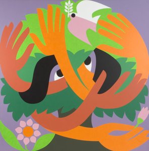 Bird Watchers, 1973 (akryl om bord)